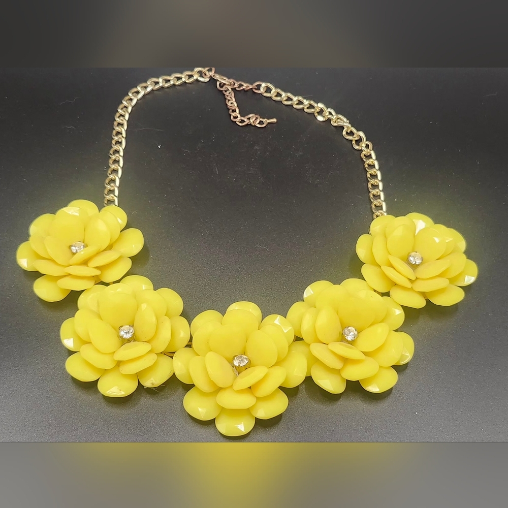 Yellow Floral Necklace